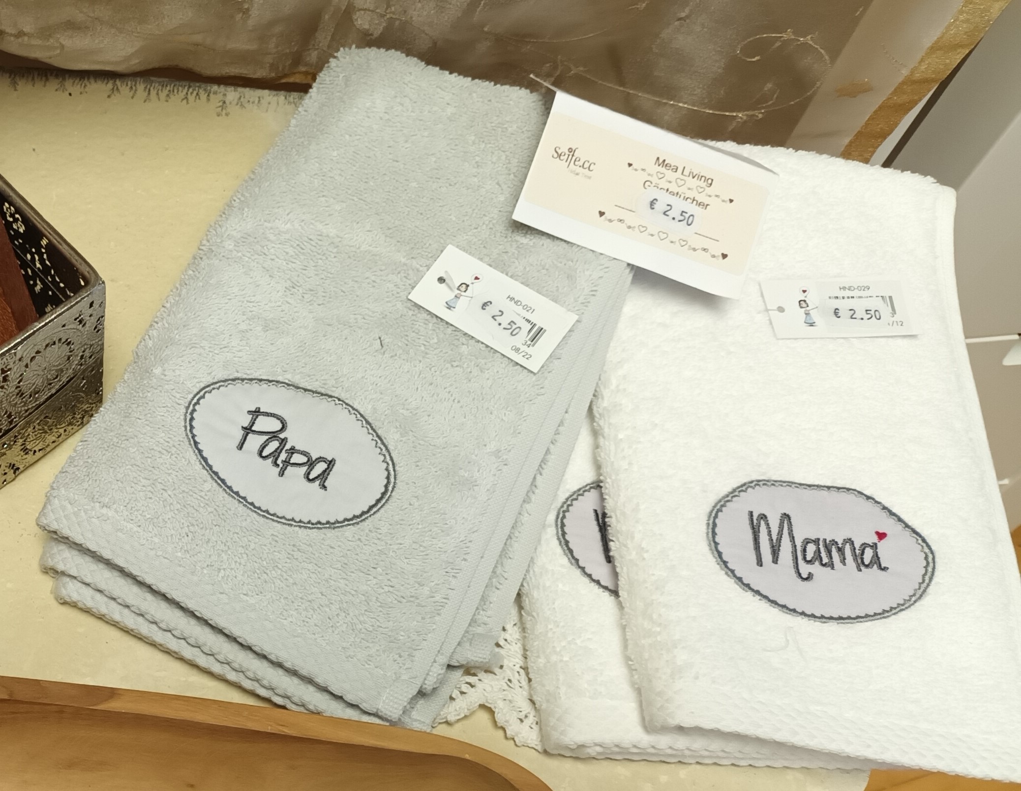 Gästehandtuch Mea Living Mama Papa